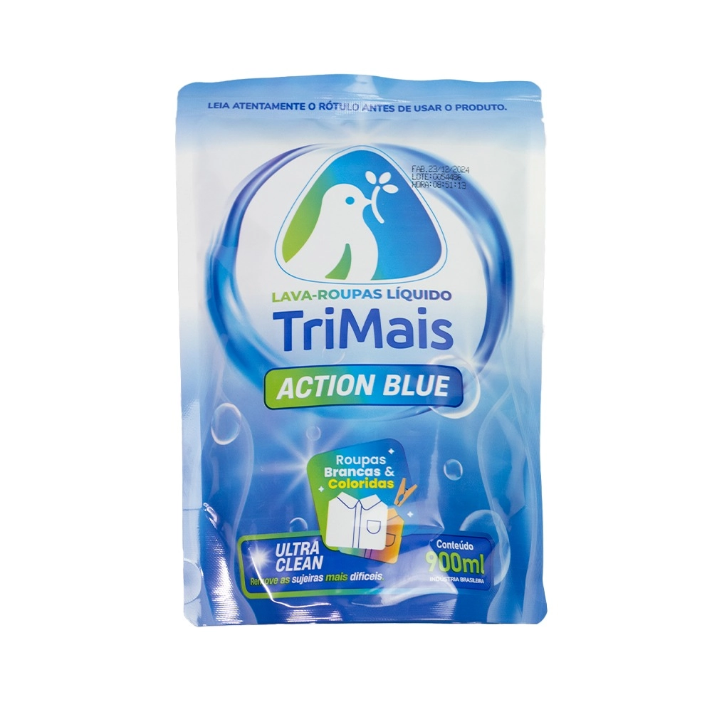 Lava Roupas Trimais 900ml Action Blue
