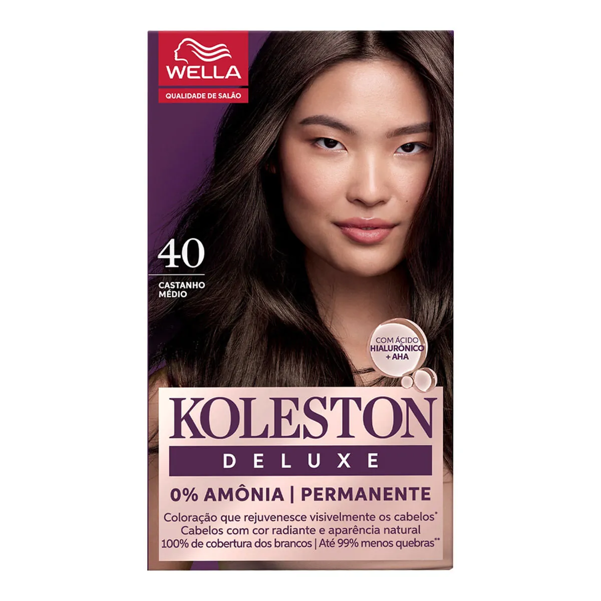Tinta De Cabelo Permanente Koleston Deluxe Castanho Medio 40