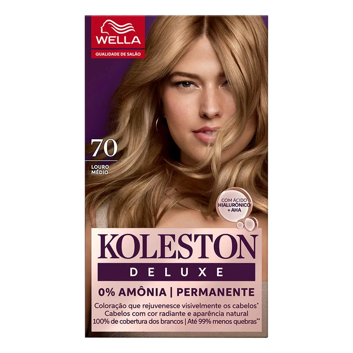 Tinta De Cabelo Permanente Koleston Deluxe Louro Médio 7 0