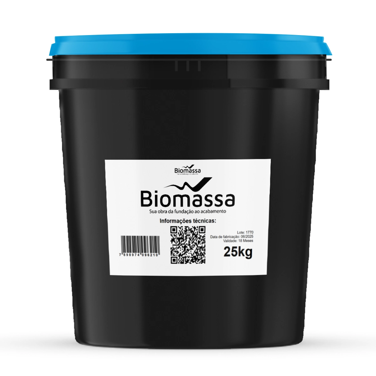 Argamassa Polimérica Biomassa 25 kg – Alta Aderência, Pronta para Uso, Assentamento de Blocos e Tijolos