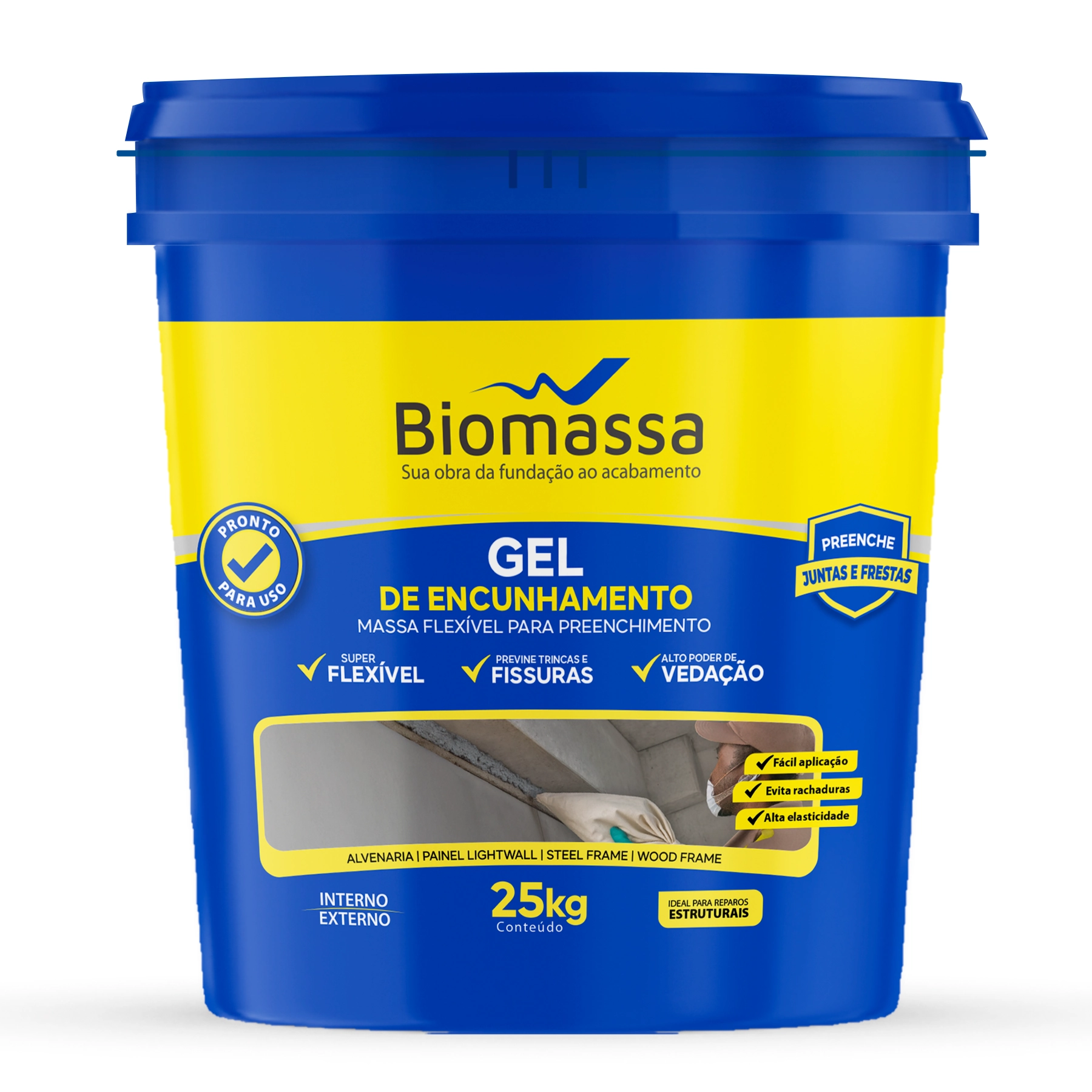 Gel de Encunhamento Cinza 25kg Biomassa do Brasil