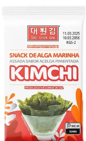 Snack Dae Chun Gim Alga Marinha 4g Kimchi