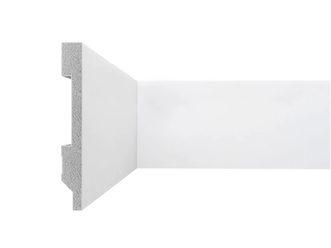 Rodapé Liso Em Poliestireno Floort 10cm X 13mm