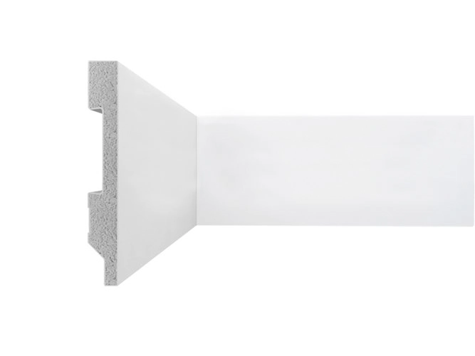 Rodapé Liso Em Poliestireno Floort 7cm X 13mm