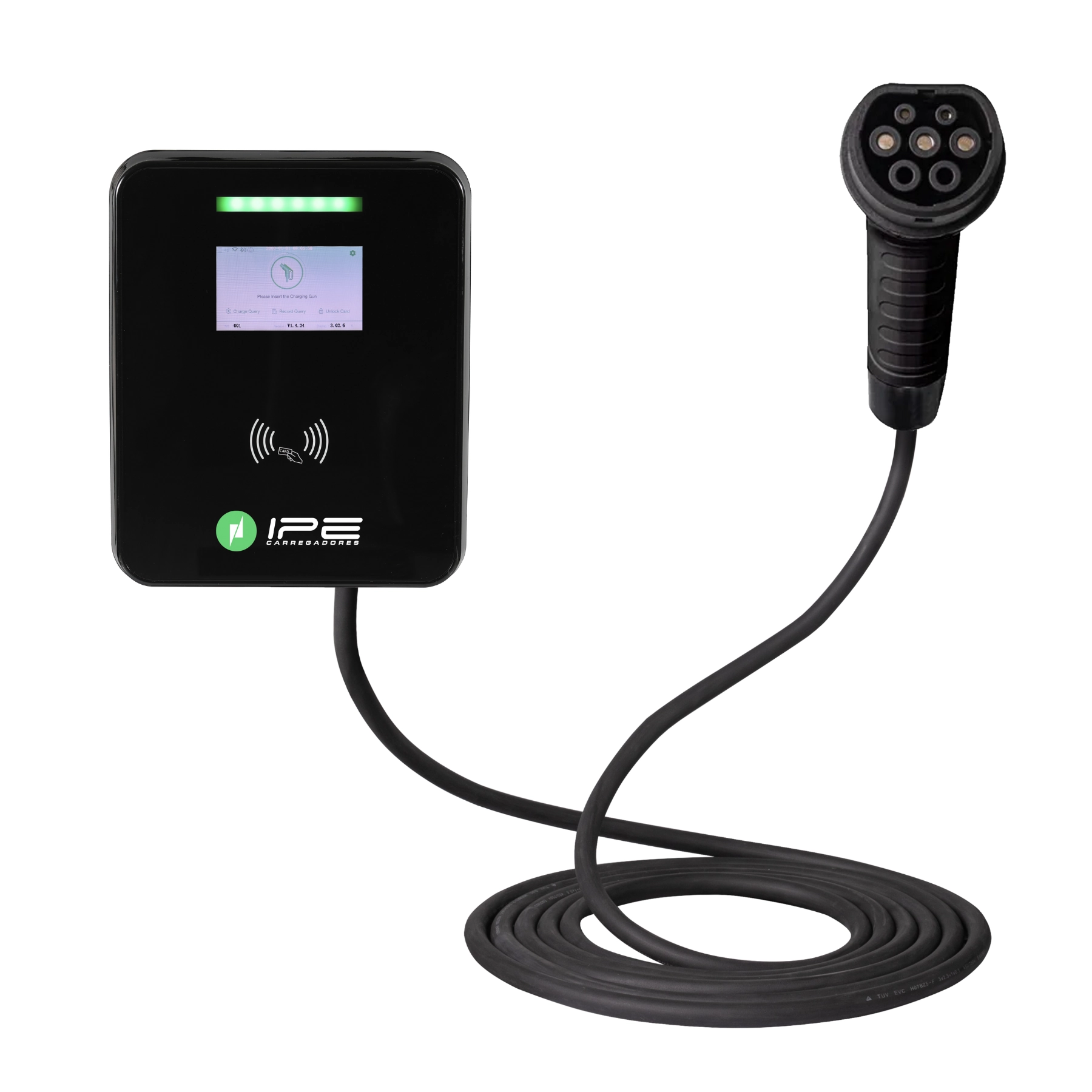 Carregador para carro elétrico Wallbox de parede com potência de 22 kW / Trifásico 380V com 32A.