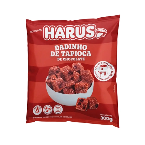 Dadinho De Tapioca Congelado Chocolate Harus Pacote 300g
