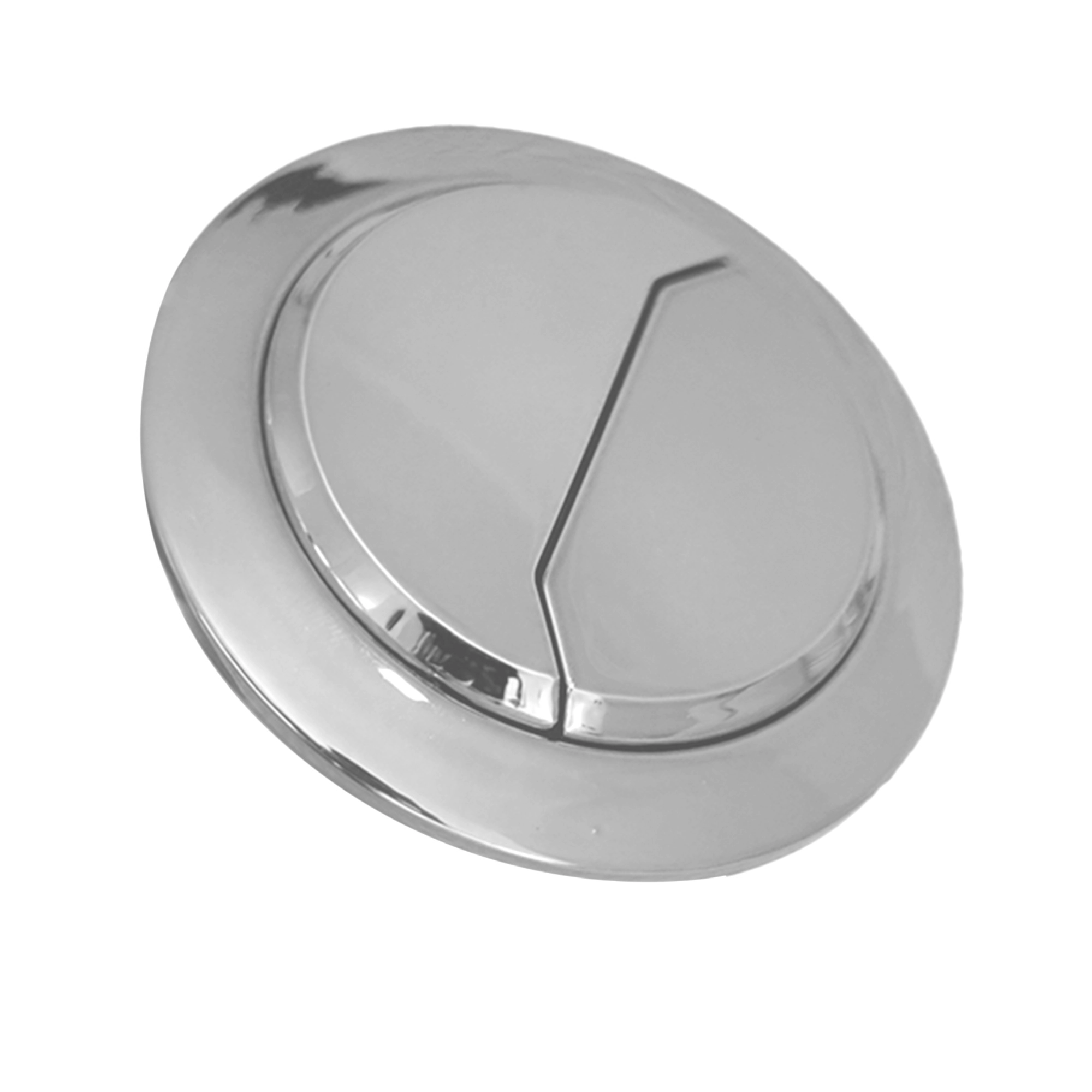 Botão Acionador Para Louças Sanitária Turim - Cromado - 7cm