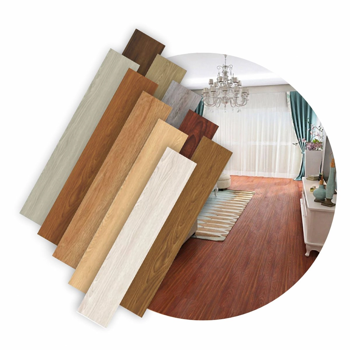 Piso Vinilico Autocolante Madeira 12 Unid. - Jatoba - Imitação Madeira