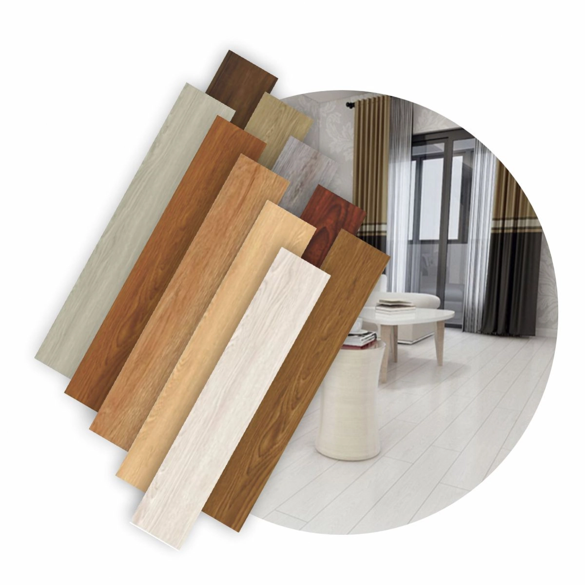 Piso Vinilico Autocolante Madeira Caixa 1 M2 - Madeira Branca Off White - Imitação Madeira