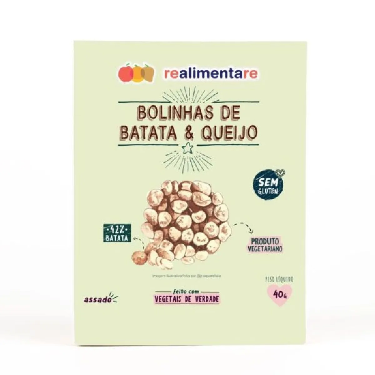 Bisc Realimentare Bolinha Pct 40g Batata Queijo