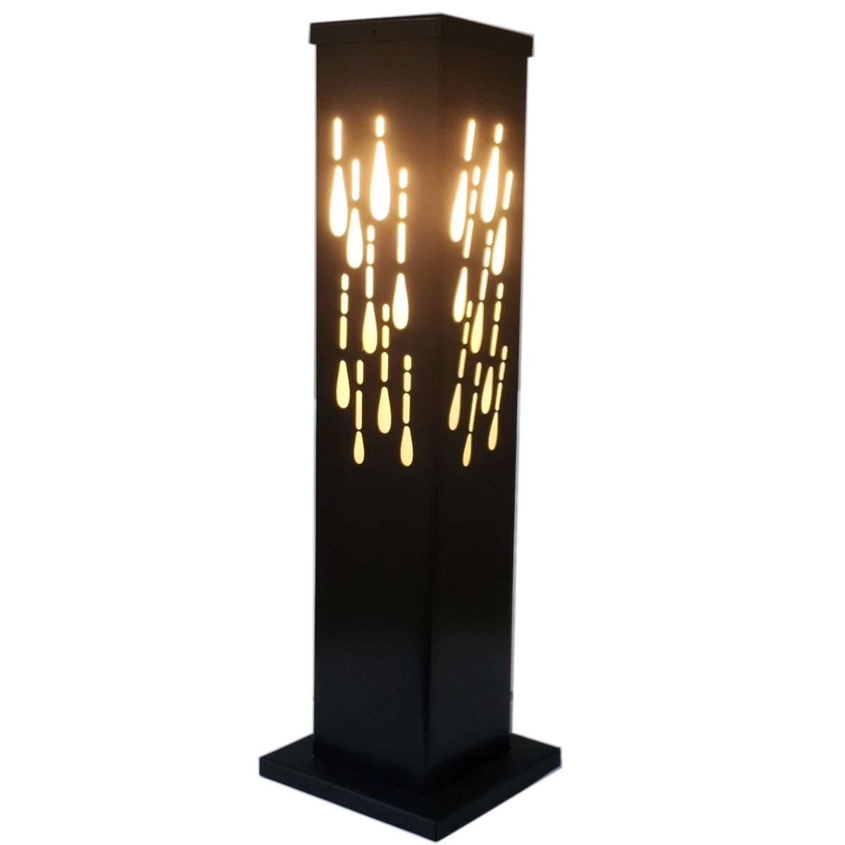 Balizador Jardim - Coleção Natureza - Modelo Chuva - 40 Cm Altura - Cor Preto