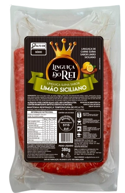 Linguica Do Rei 380g Calabresa Sab Limao Siciliano