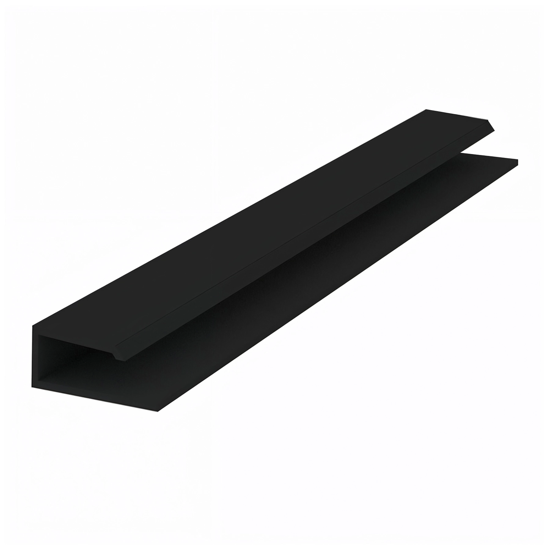 Acabamento tipo U em PVC Preto 20x0,07cm WPVC