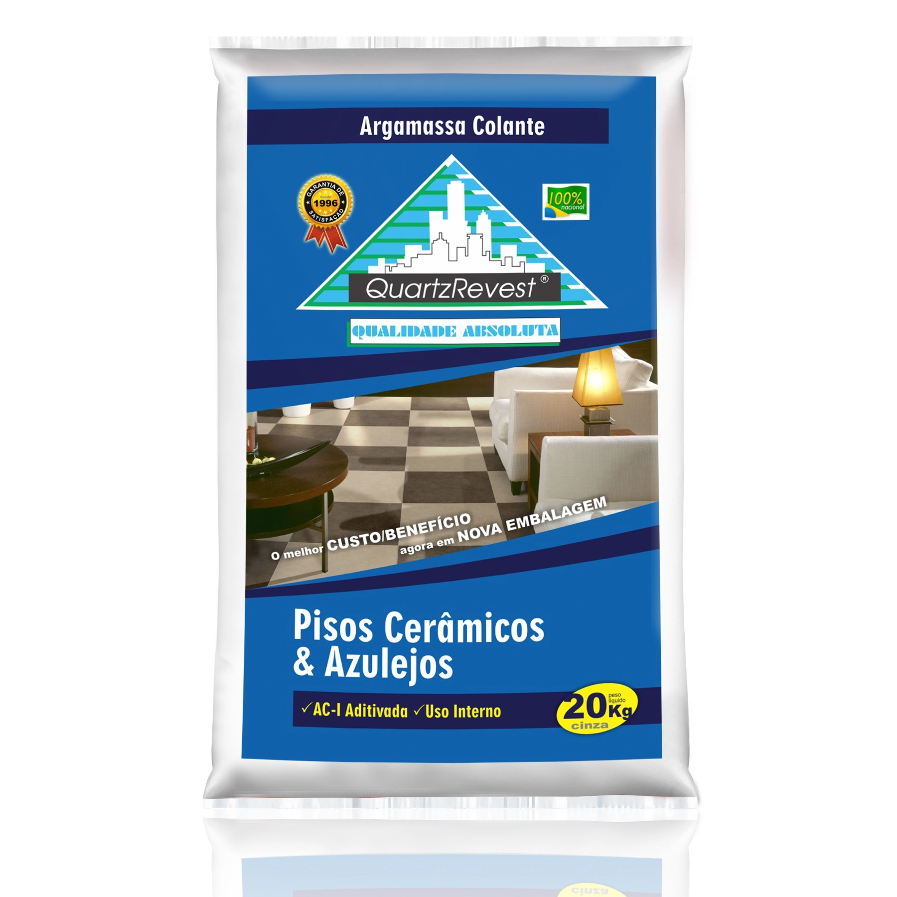 Argamassa ACI Cinza Interno 20kg QuartzRevest