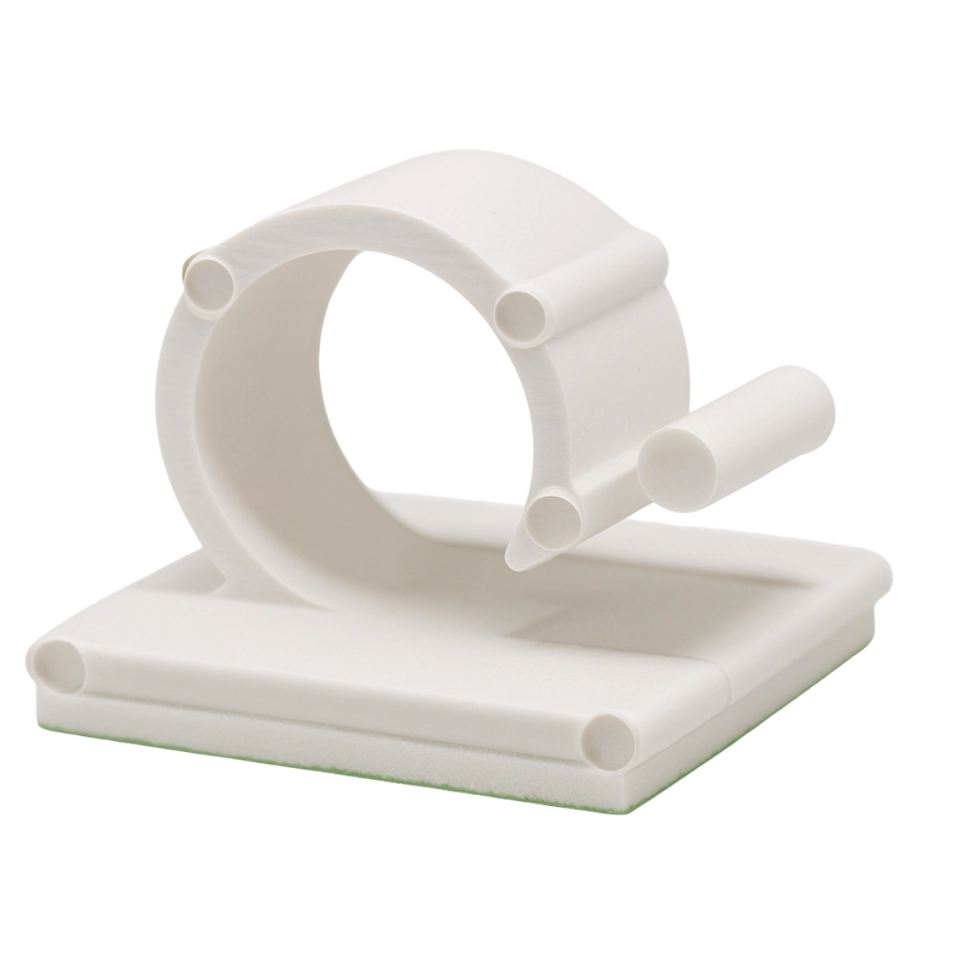 Organizador De Fios Autoadesivo Mz Clip Branco 13mm - 20 Peças