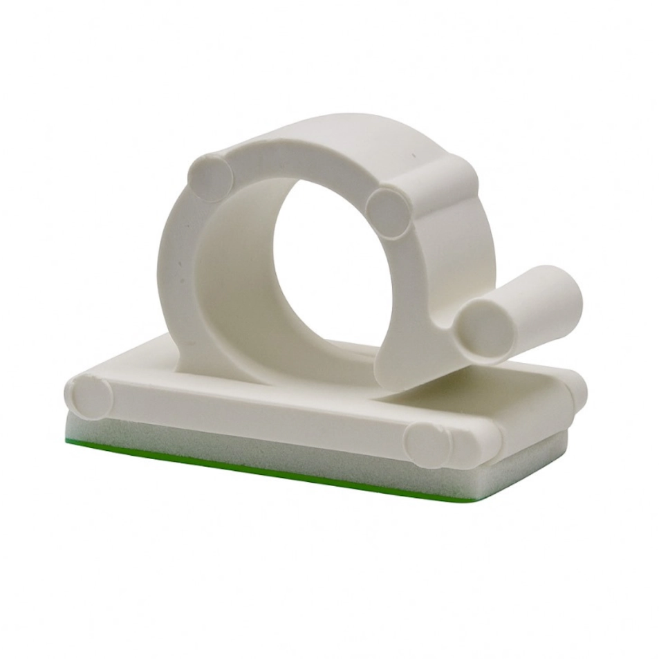 Organizador De Fios Autoadesivo Mz Clip Branco 9mm - 20 Peças