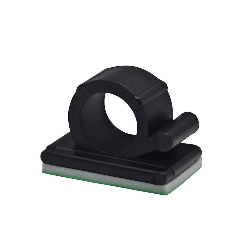 Organizador De Fios Autoadesivo Mz Clip Preto 9mm - 20 Peças