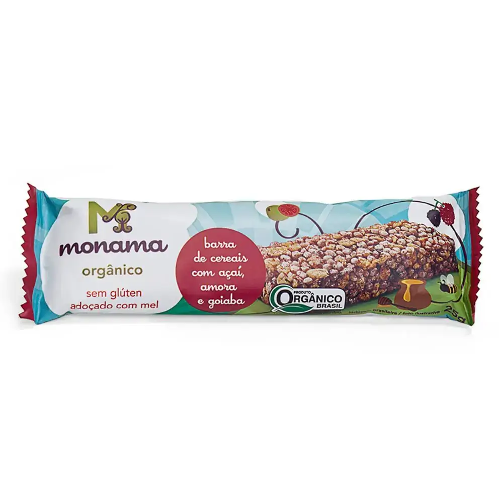 Display C/12 Barra Açai/amora/goiaba 25g Monama Monama