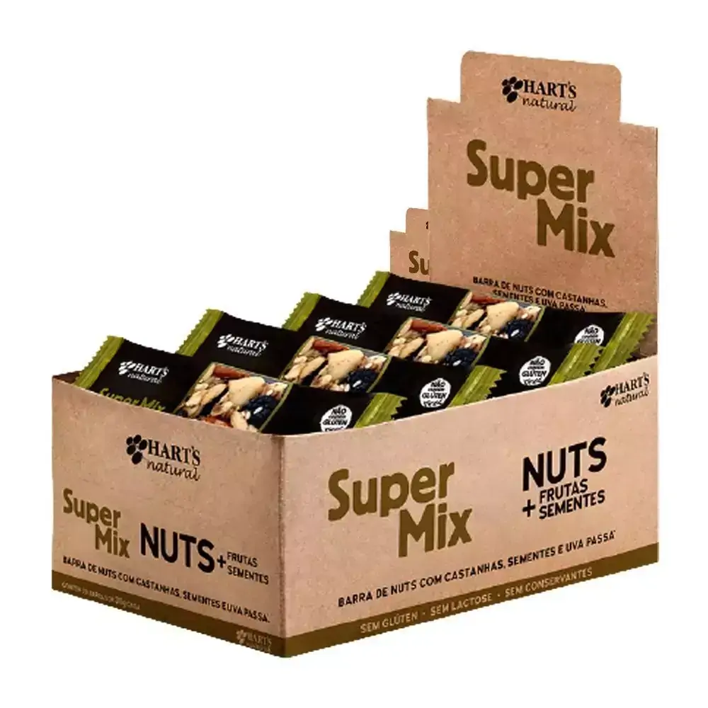 Barra Super Mix Hart´s Natural (Cx c/ 20 un de 30g)