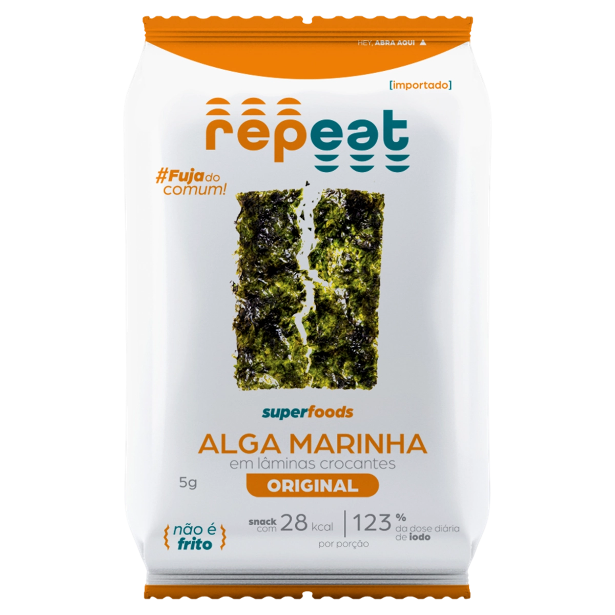 Snack De Alga Marinha VEGGIE Original Pacote 5g