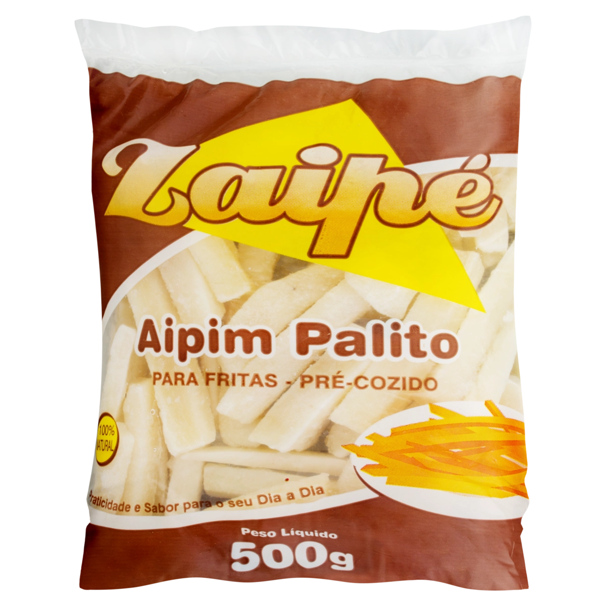 Aipim Palito Pré Cozido Congelado Zaipé Pacote 500g