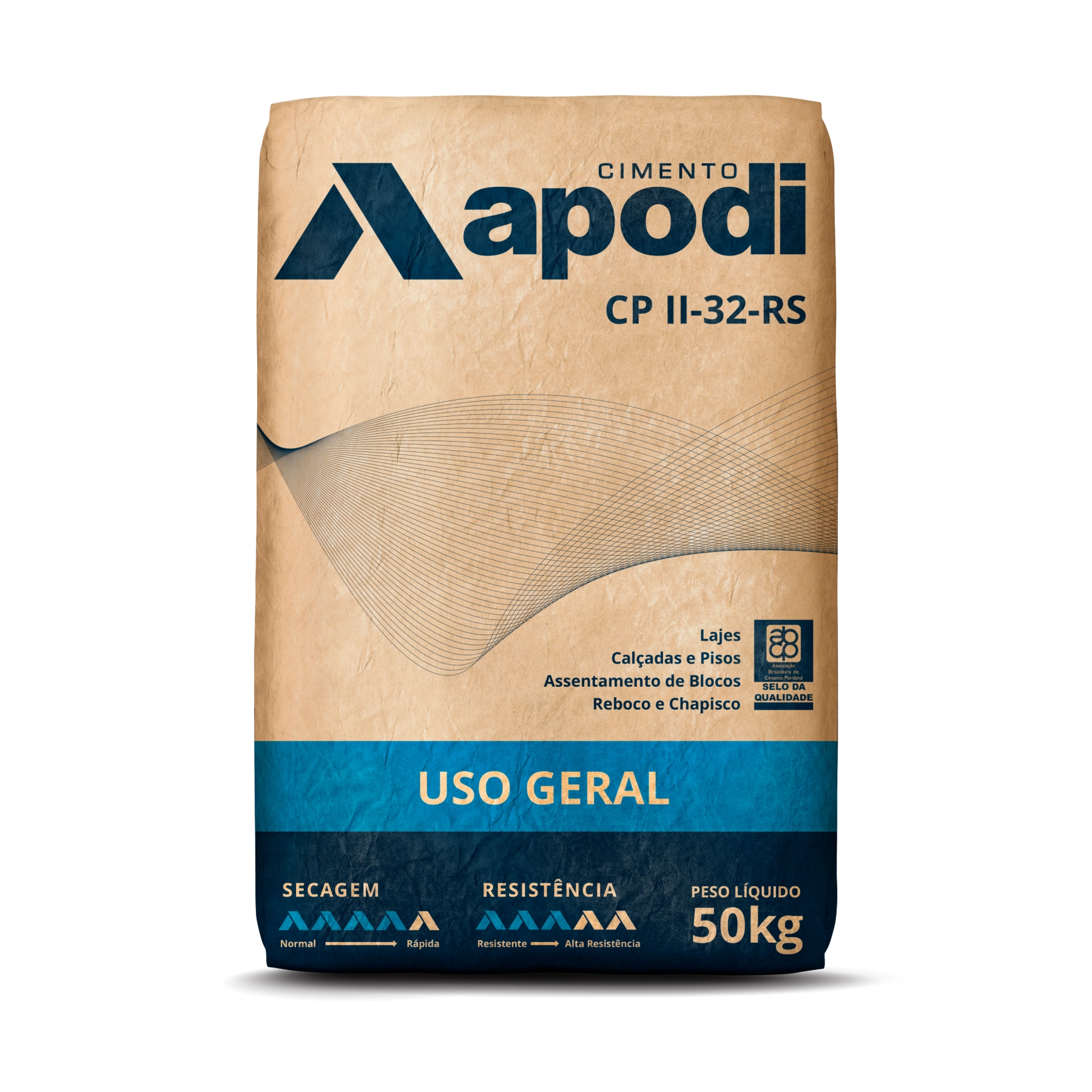 Cimento Portland CPII-Z-32 RS Cinza 50kg Apodi