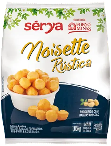 Batata Pré Frita Noisette Rústica Congelada Sérya Pacote 1,05kg