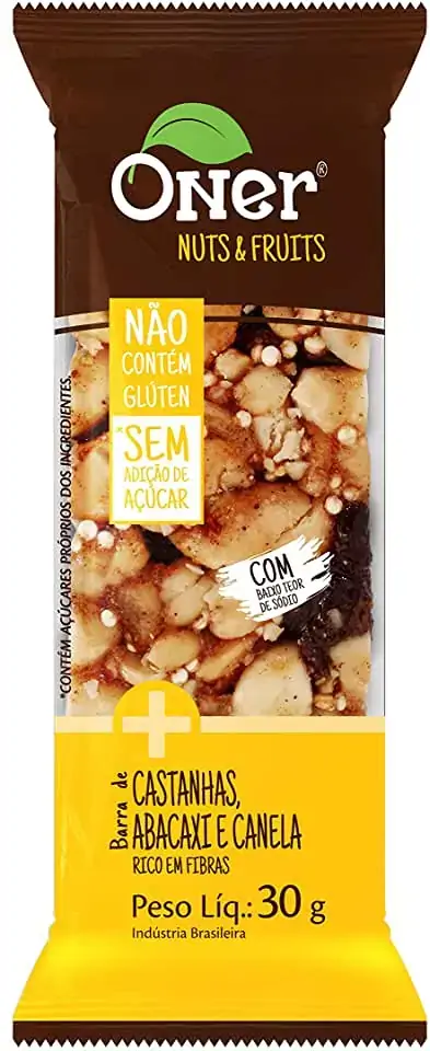 Barra De Castanhas, Abacaxi E Canela 30g Oner