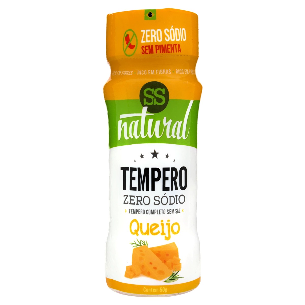 Tempero Pó Completo Queijo Zero Sódio Ss Natural Frasco 50g