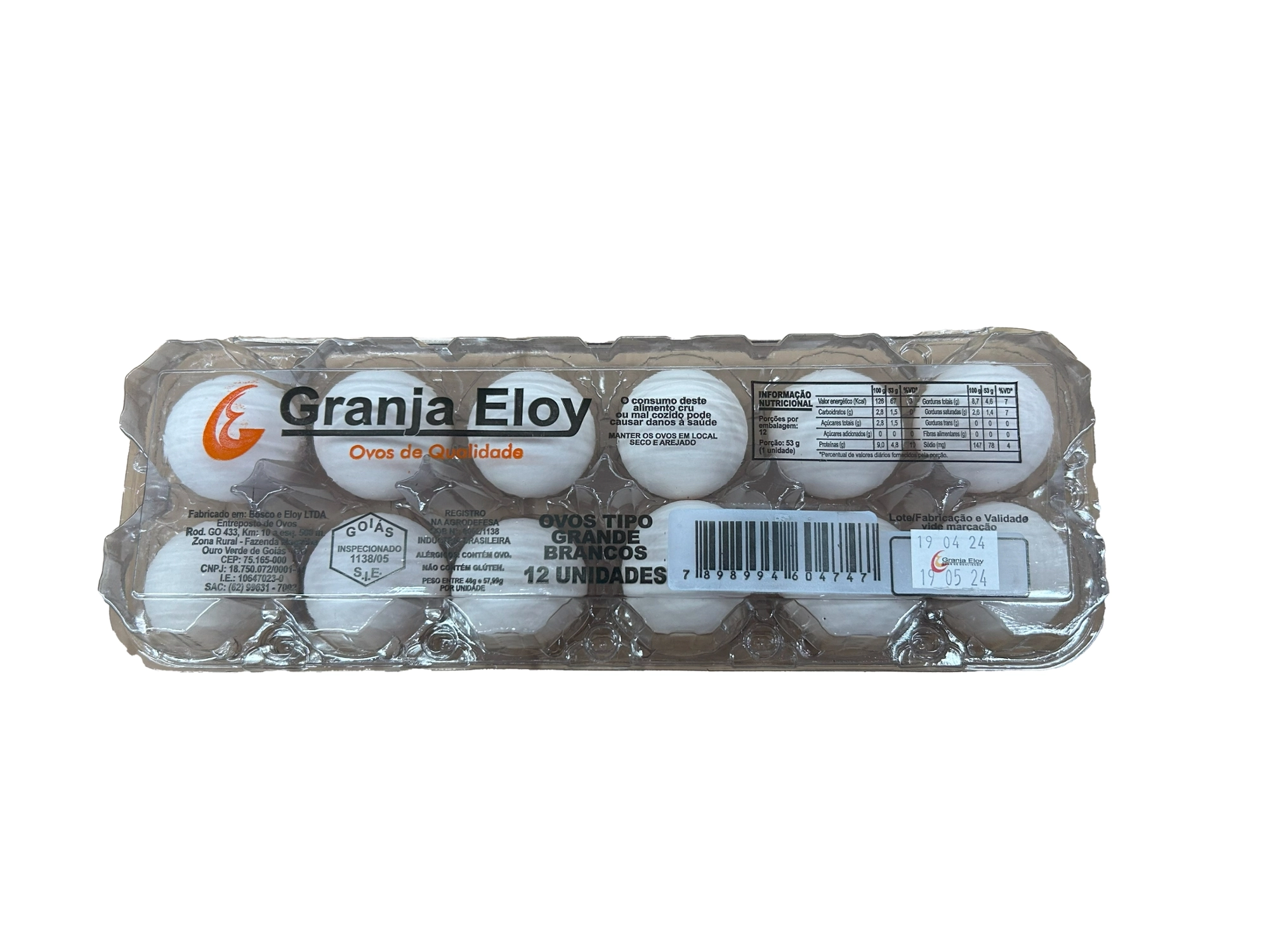 Ovo Branco Eloy Gde C 12un