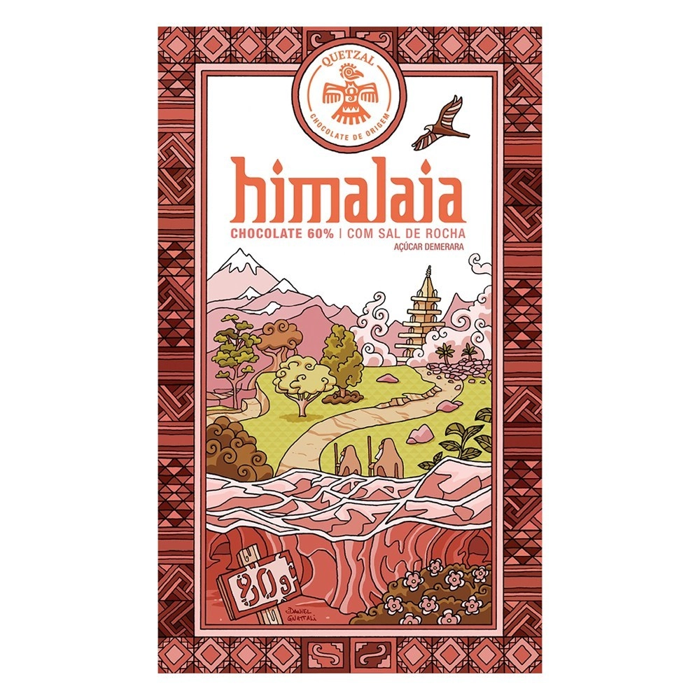 Quetzal Himalaia Chocolate 60 Com Sal De Rocha 80g Alimentos
