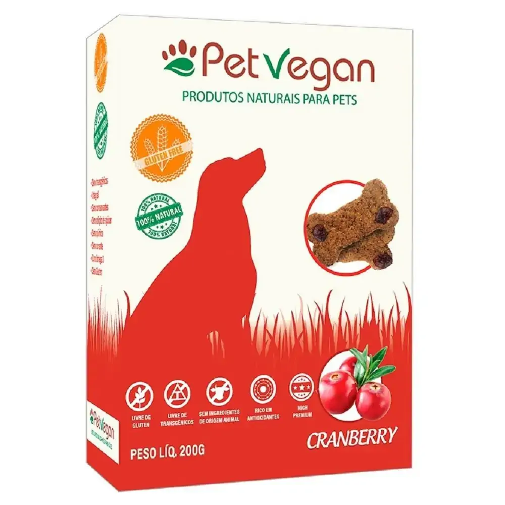 Biscoito Sabor Cranberry Petvegan 200g