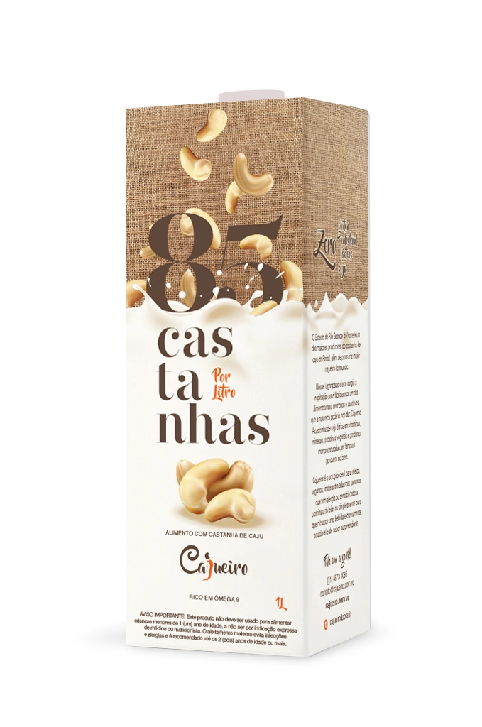 Bebida à Base De Castanha De Caju Cajueiro 85 Caixa 1l