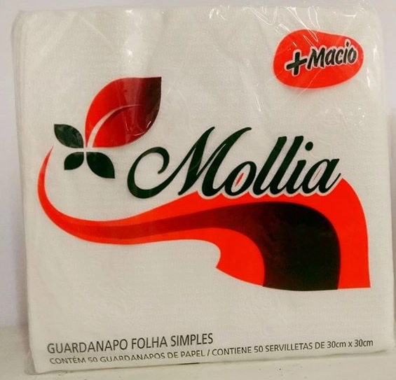 Guardanapo Mollia 30x30cm 50fls