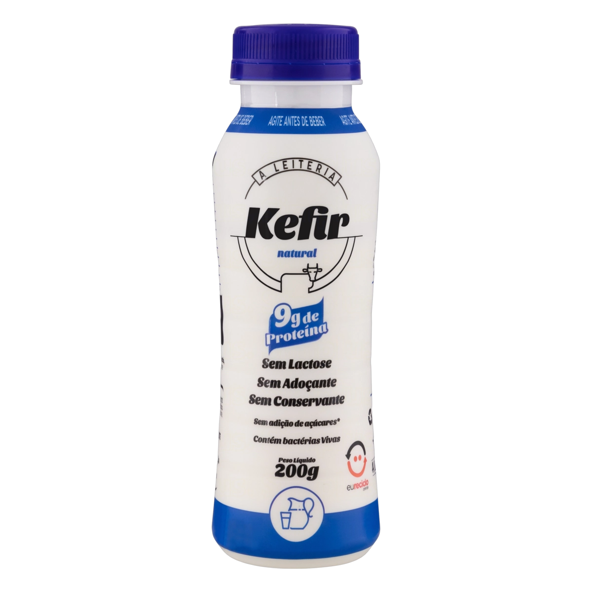Kefir Parcialmente Desnatado Natural A Leiteria Frasco 200g