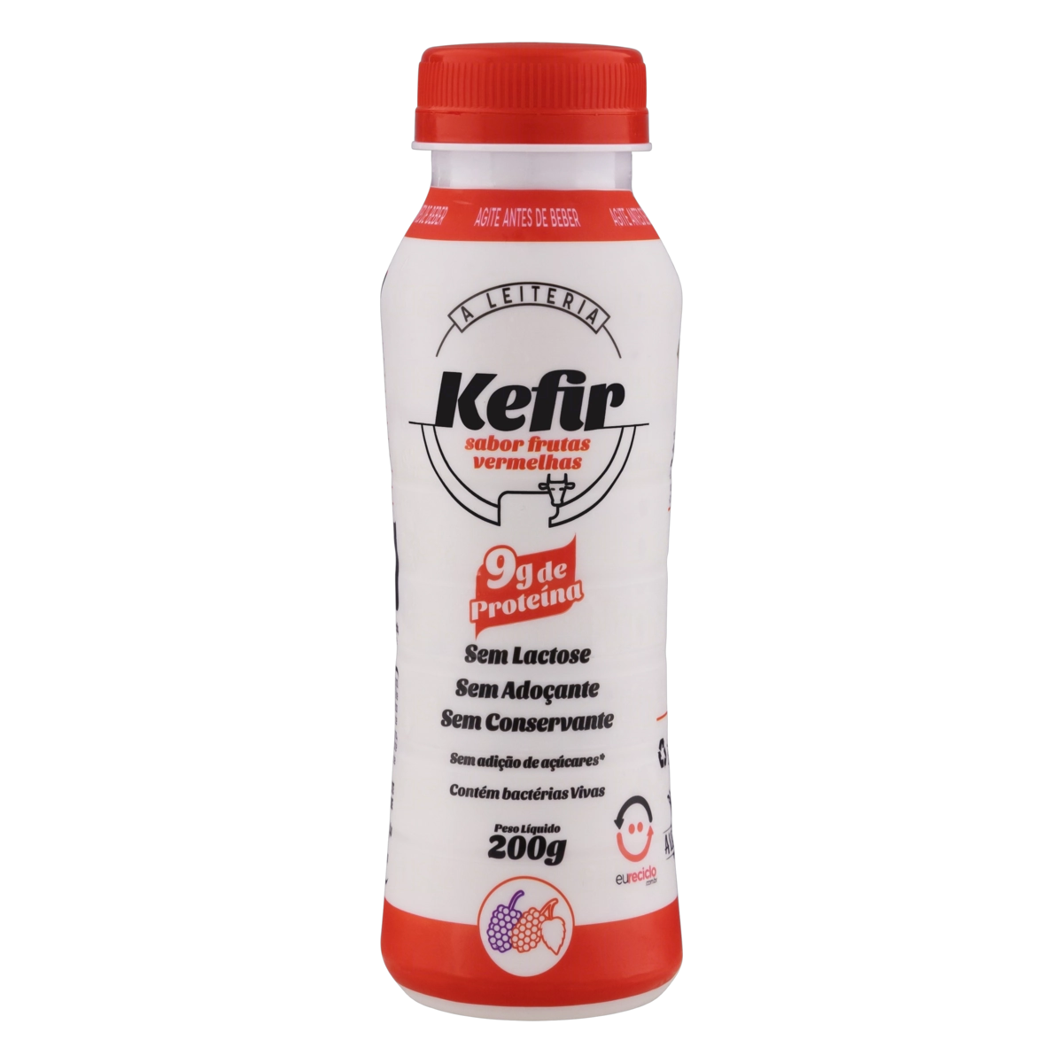 Kefir Parcialmente Desnatado Frutas Vermelhas A Leiteria Frasco 200g