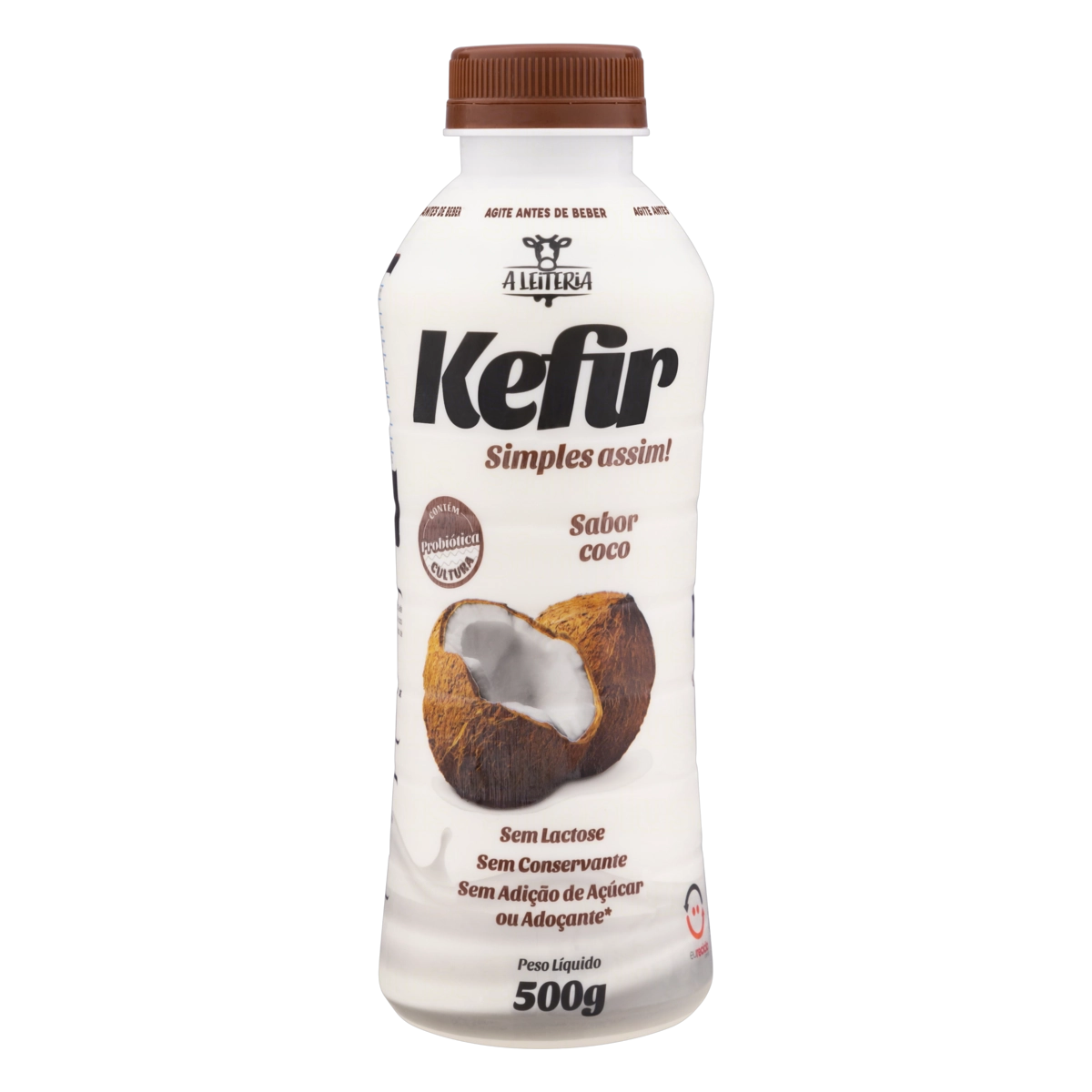 Kefir Parcialmente Desnatado Coco A Leiteria Garrafa 500g