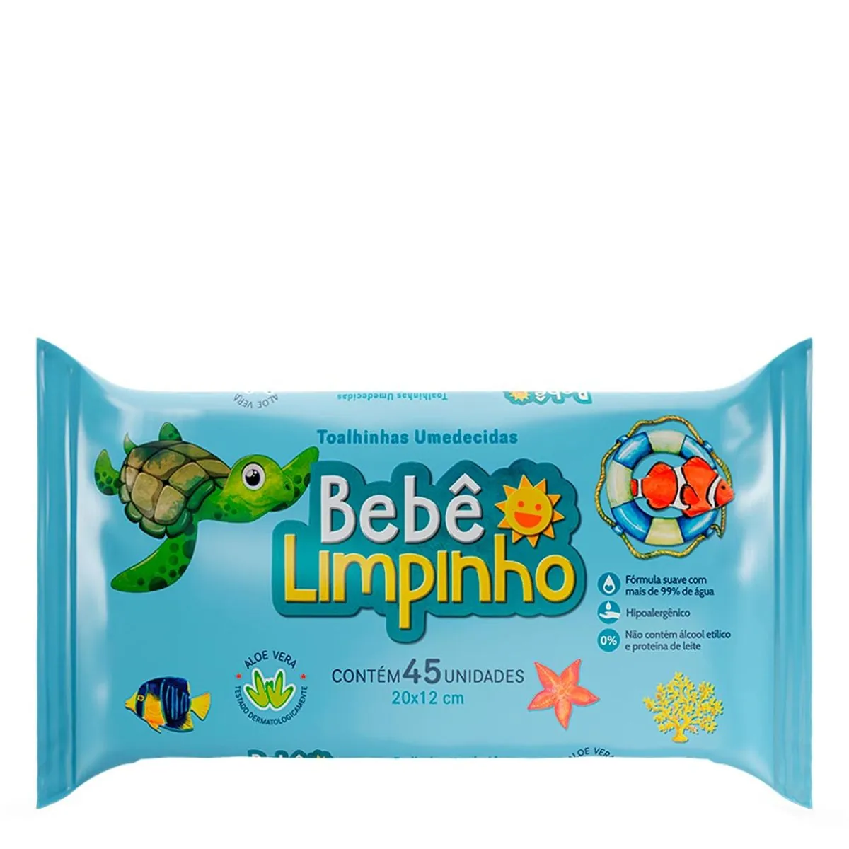 Toalha Umedecida Bebê Limpinho Pacote 40 Unidades