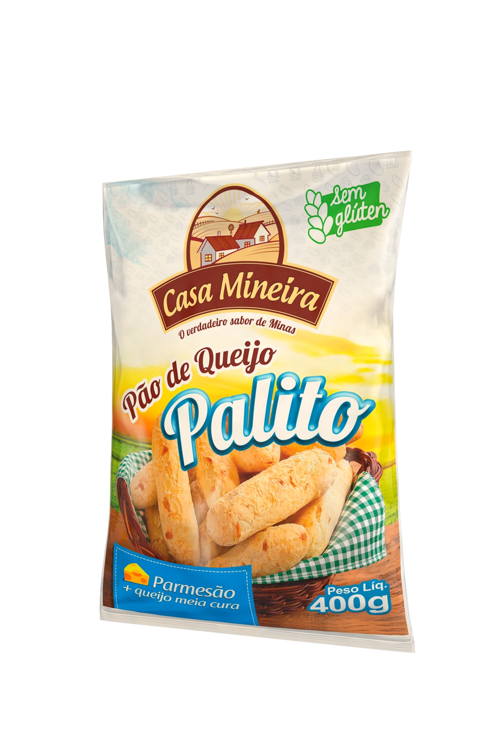 Pao De Queijo Casa Mineira Parmesao Palito 400g