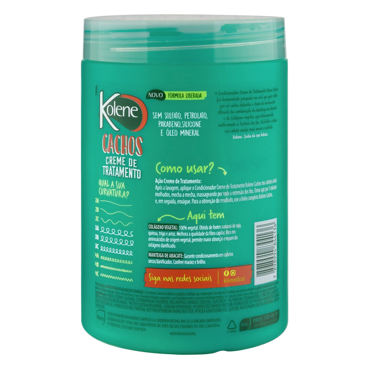 Creme De Tratamento Kolene Cachos Pote 1kg