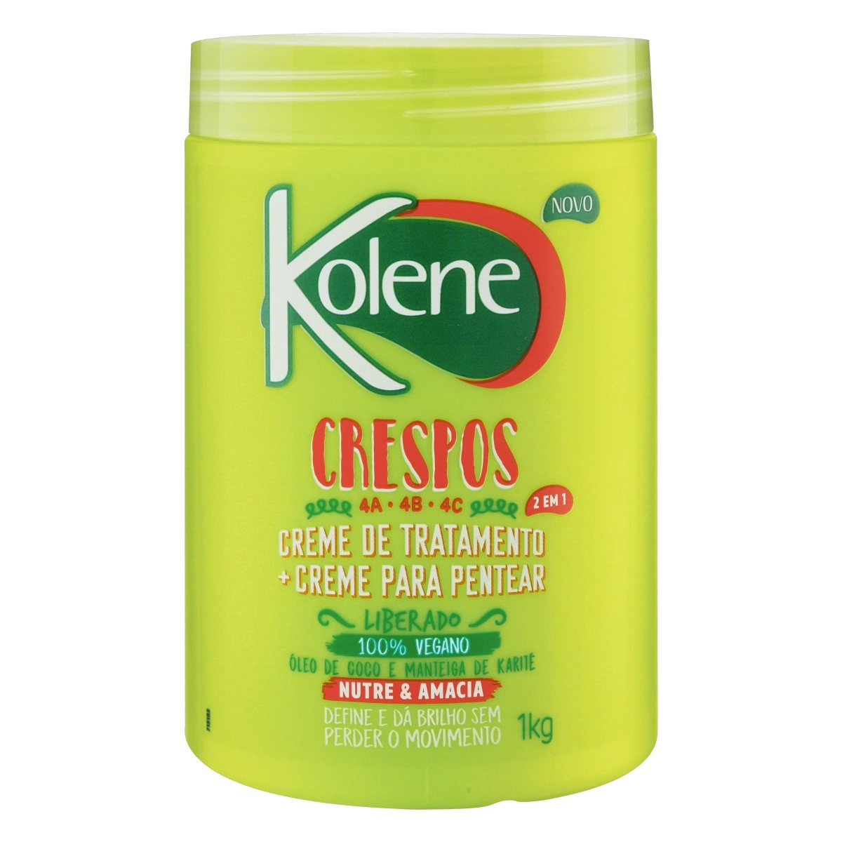 Creme De Tratamento E Pentear Kolene Crespos Pote 1kg
