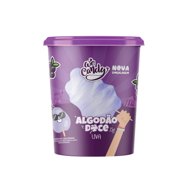 Algodão Doce Candy Sabor Uva 35g