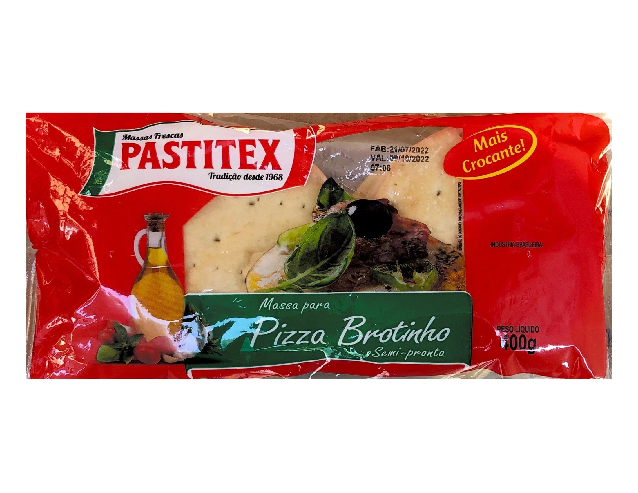Massa Pizza Pastitex 400g Brotinho