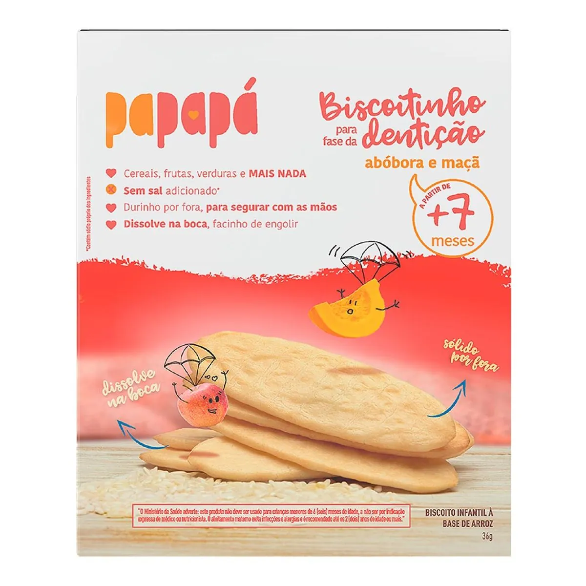 Snack Infantil Papapa Maçã e Abóbora 36g