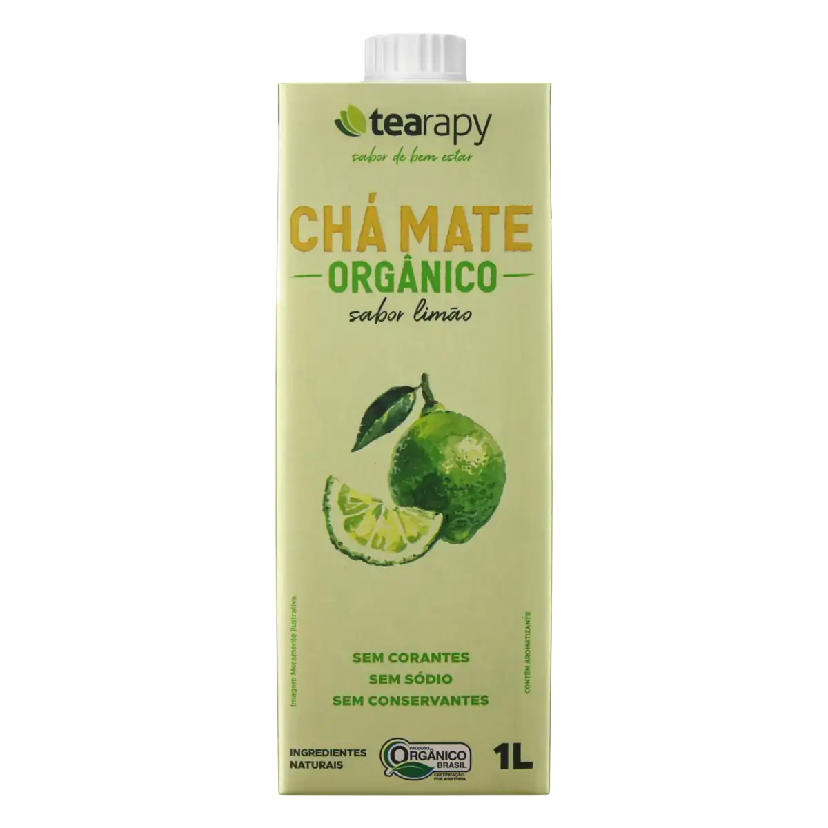 Chá Mate Orgânico Limão Tearapy Caixa 1l