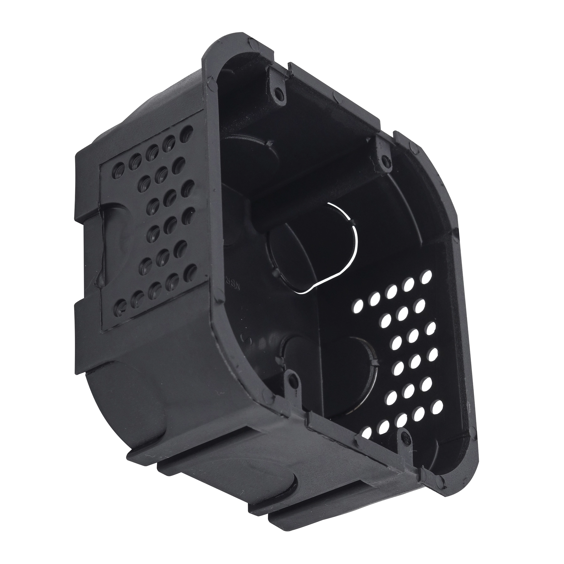 Caixa de Luz 4x4 Quadrada para Drywall Preto Nanoplastic