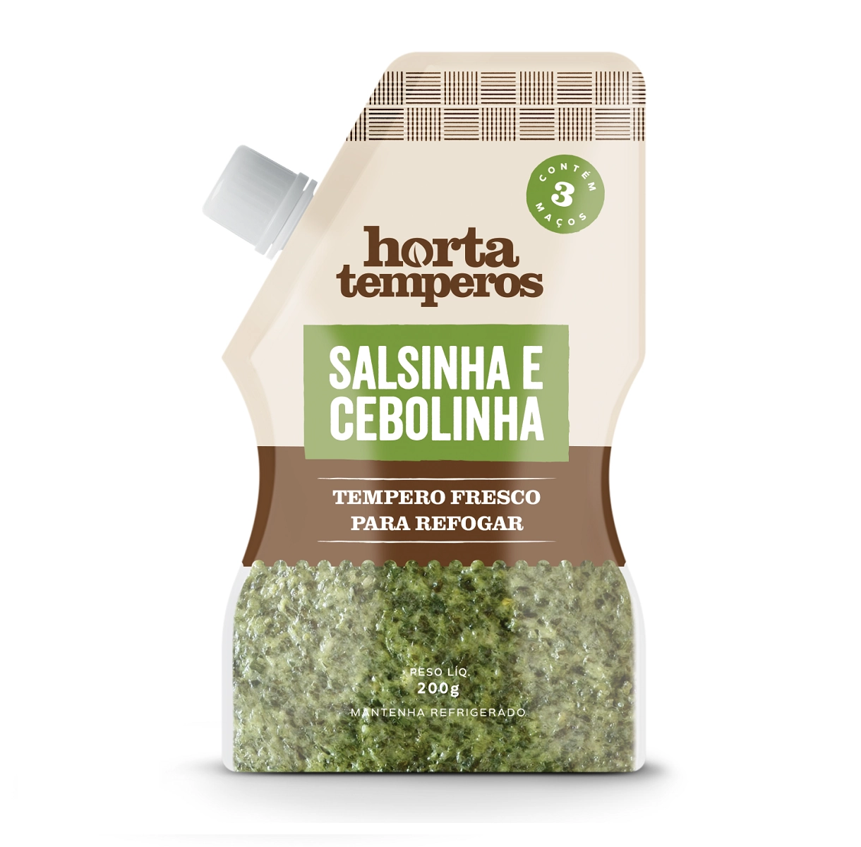 Tempero Fresco Em Pasta Para Refogados Salsinha E Cebolinha Horta Temperos Squeeze 200g