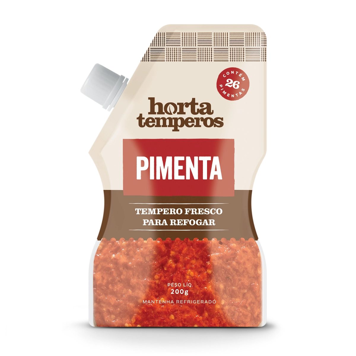 Tempero Fresco Em Pasta Para Refogados Pimenta Horta Temperos Squeeze 200g
