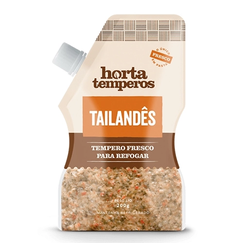 Tempero Fresco Em Pasta Para Refogados Tailandês Horta Temperos Squeeze 200g