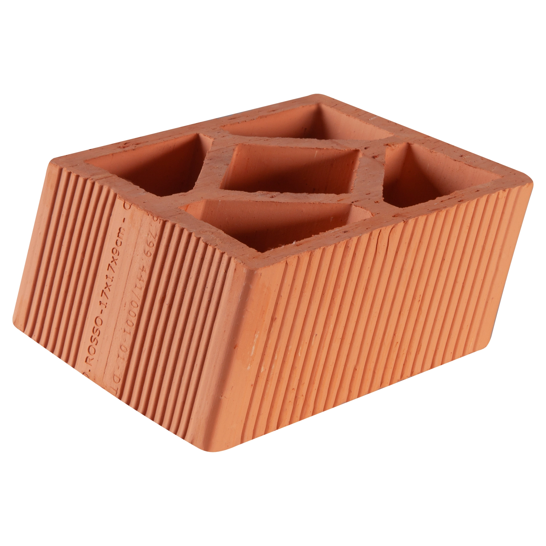 Cobogó Cerâmico 17x17cm Marrom Diagonal Olaria Rosso